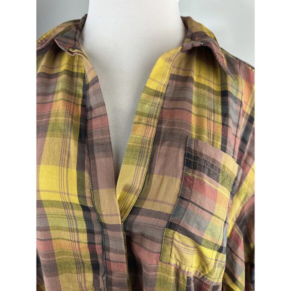 NWT Anthropologie Pilcro Long Sleeve Tiered High Low Dress Oversize Plus Size 2X - Picture 6 of 16